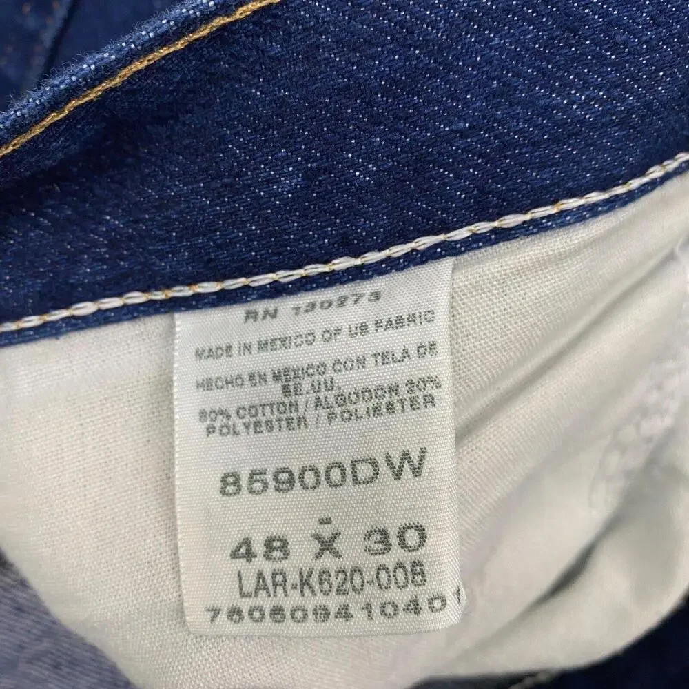 Wrangler Straight Leg Men's size 48x30 Dark Wash‎ Blue Denim jeans